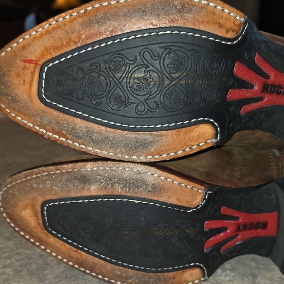 (J46) Woman's Rocky Heeled Boots Sz 8.5 - Picture 6 of 11